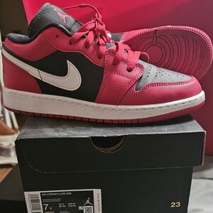 Kids Hot Pink and Black Sneakers